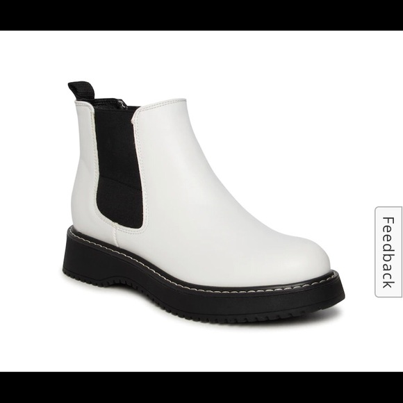 Steve Madden Shoes - Steve Madden White Chelsea Boots